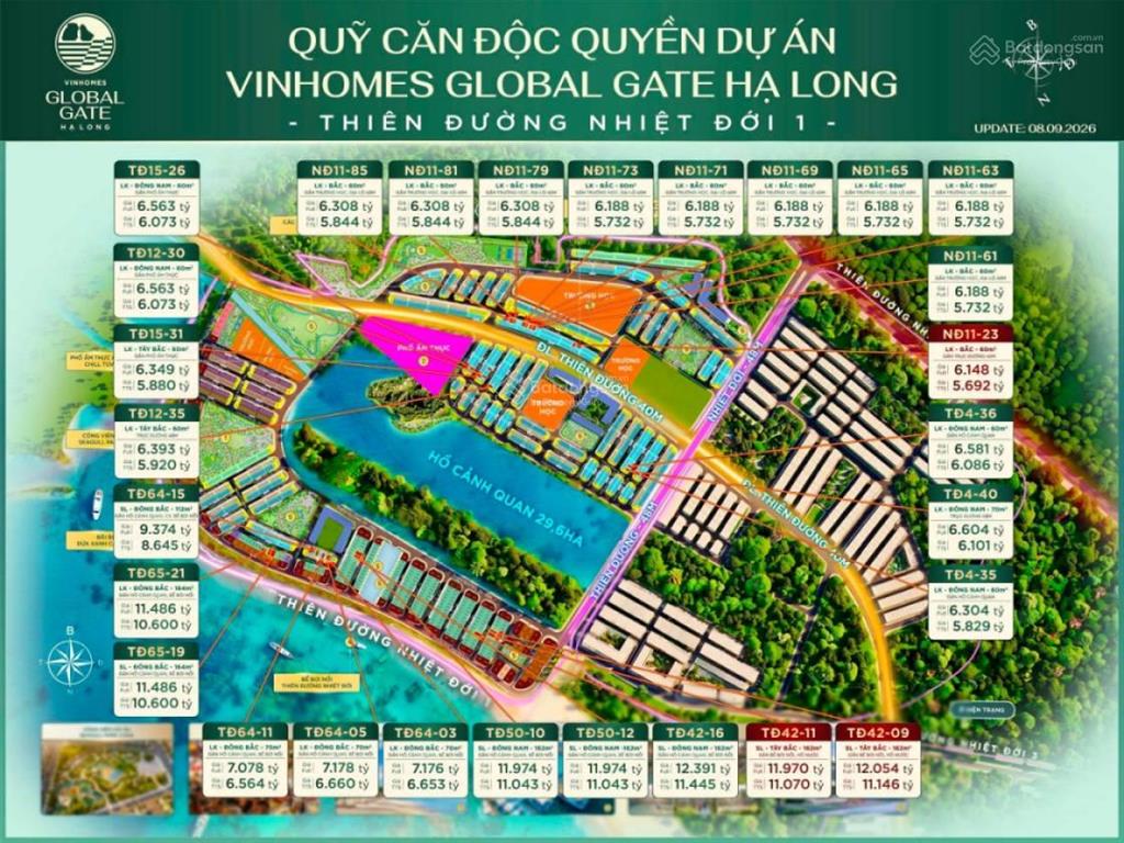 Vinhomes hạ long xanh bảng hàng cập nhật hôm nay | liền kề 3,5t song lập 7t đơn lập 13t khi có vc