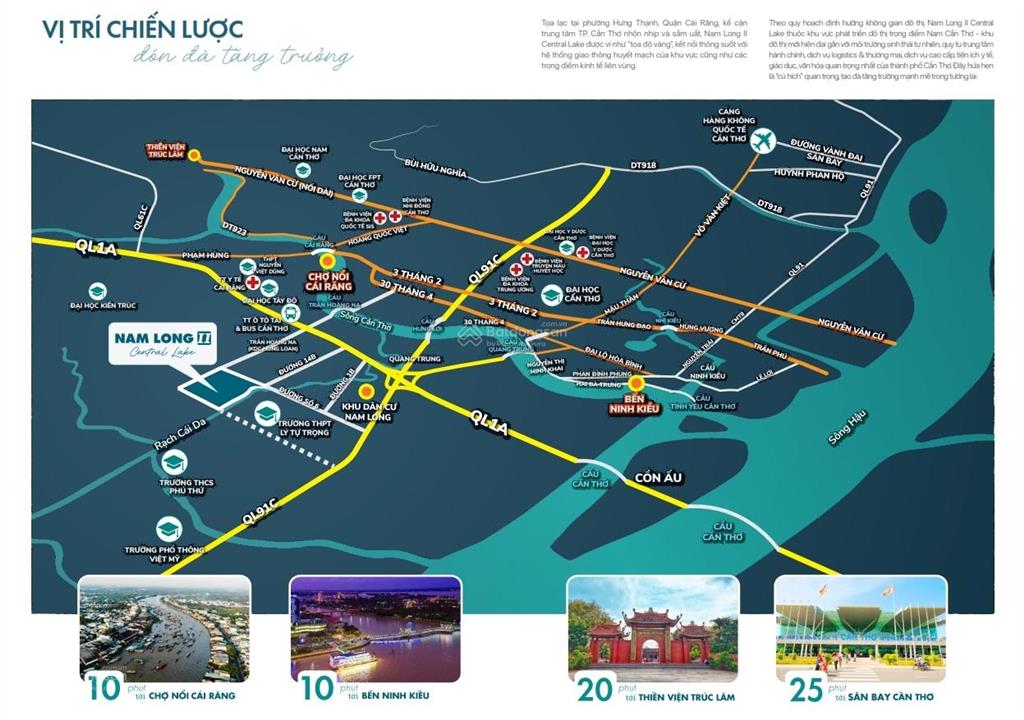 Bán nền 90m2 nam long 2 cần thơ  gần hồ cảnh quan  3,7 tỷ sổ sẵn