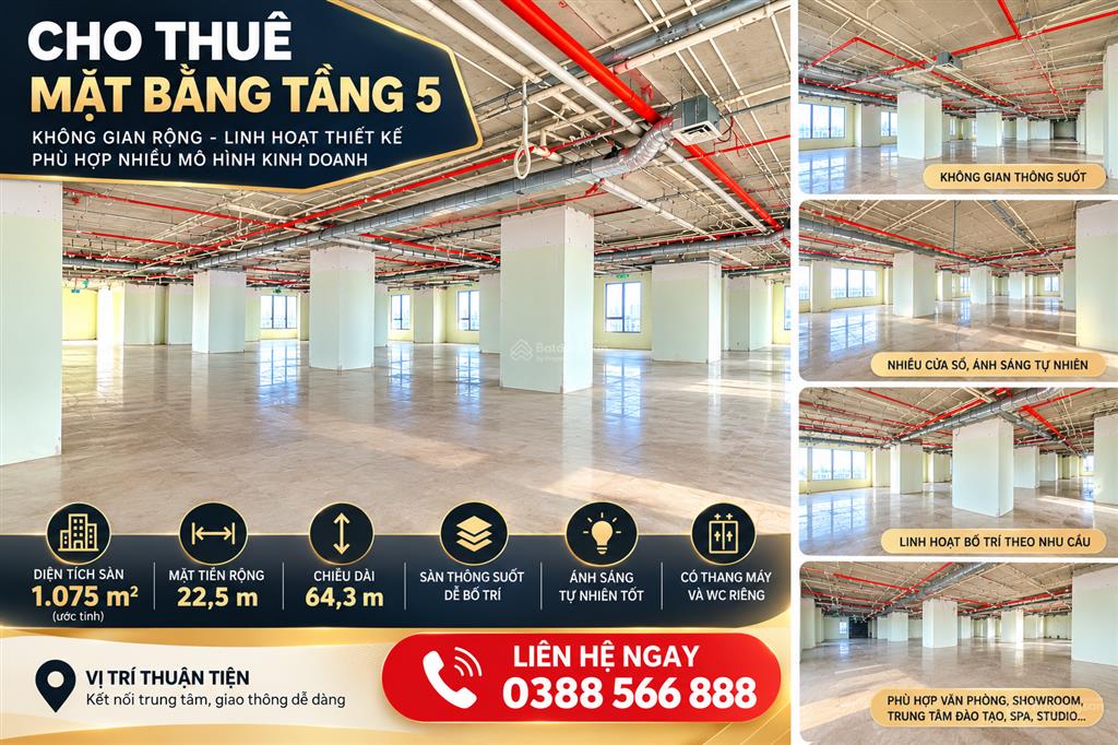 Cho thuê mặt bằng trung tâm thương mại
địa chỉ số 11 phạm phú thứ, tp.hcm
vị trí tầng 5
diện tích
