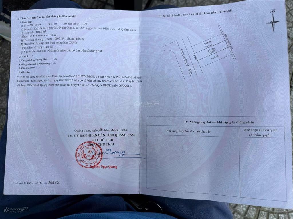 Bán nhanh lô đất đẹp giá cực tốt gần chợ điện ngọc,kcn,gần biển cách fpt chỉ 1,5km