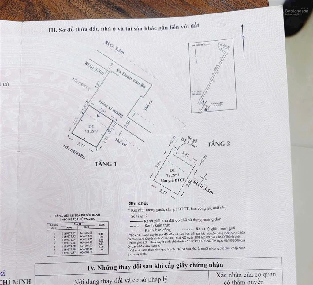 Chính chủ bán nhà 450/41/4 đoàn văn bơ, phường 14, quận 4, hồ chí minh