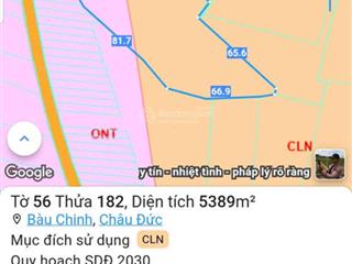 Bán đất sát ql56 mặt tiền đường nhựa bàu chinh châu đức