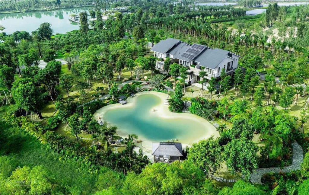 Biệt thự rừng 409m² eco retreat, 4 mặt thoáng, 3 mặt tiền, trực diện hồ thiên nga chiết khấu cao