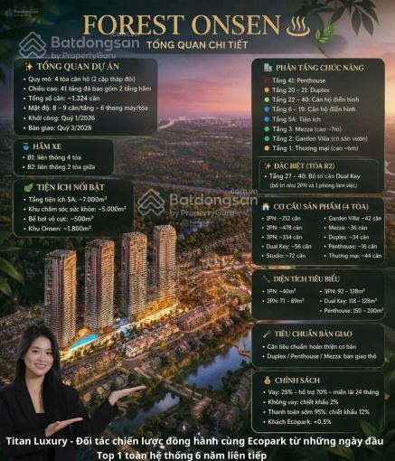 Ecopark mở bán giỏ hàng căn hộ forest onsen giá cực tốt chỉ từ 49tr/m2, full các loại hình