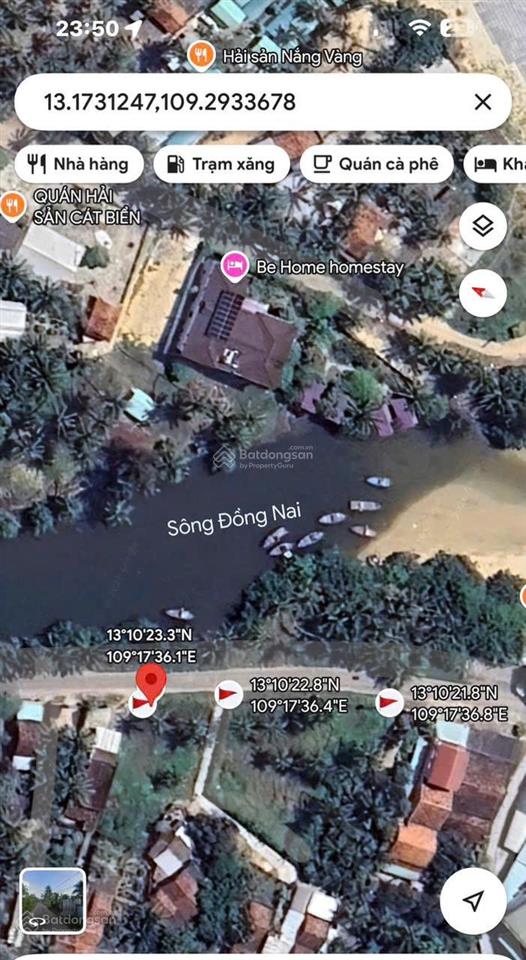 Đất view sông đồng nai cách biển 50m 194m ont mt 7,5m đường bê tông 10m