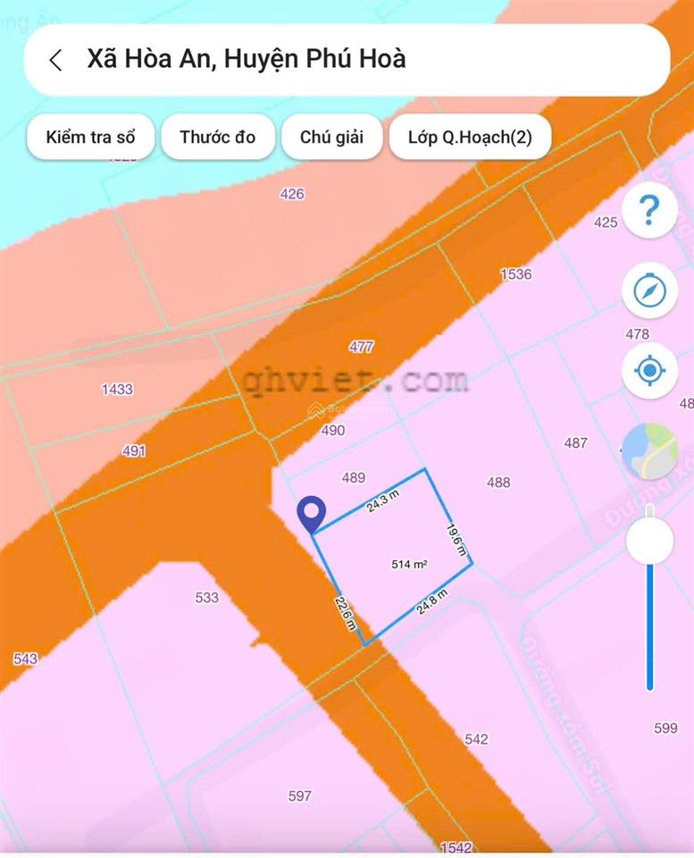 Bán đất full thổ cư gần trung tâm tuy hòa thôn đông phước, xã hòa an, huyện phú hòa