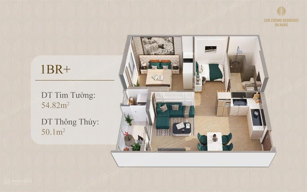 Không chênh! bán gấp căn 1pn+ view trực diện danang downtown 50m2 giá chỉ 3tỷx thương lượng