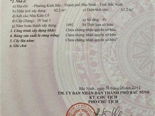 Cần bán nhà mặt phố nguyễn văn cừ  kinh bắc  khu trung tâm tp. bắc ninh