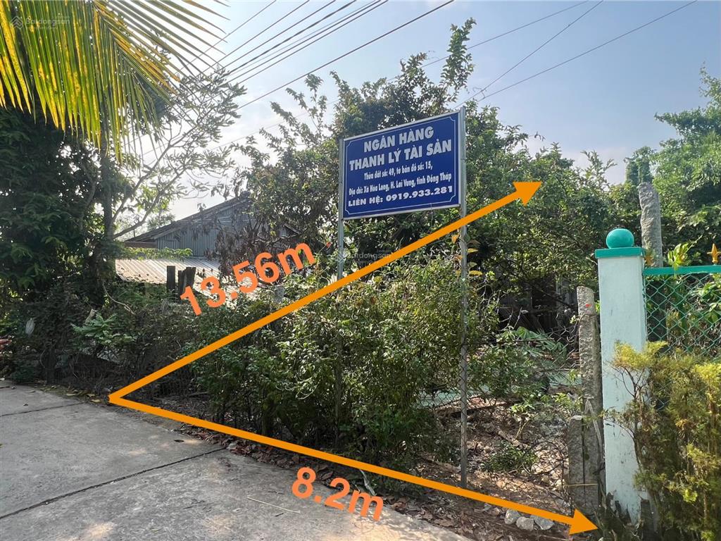 Ngân hàng thanh lý lô đất full thổ cư tại xã hoà long, lai vung, đồng tháp