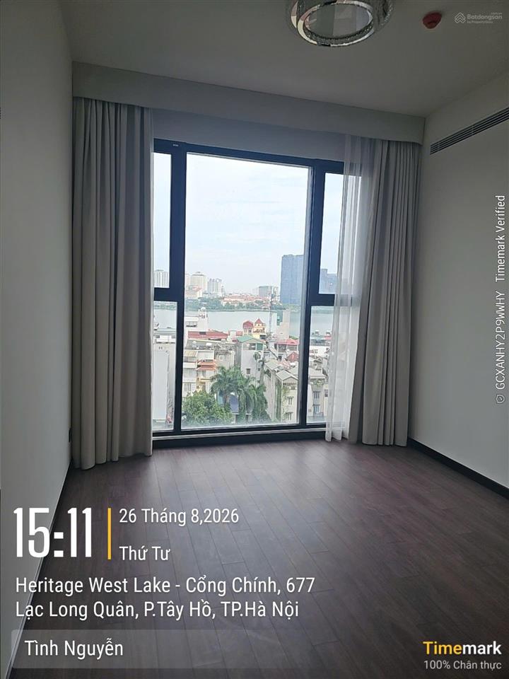 Chính chủ gửi bán căn 3pn 1 đa năng 145m2 heritage west lake 677 lạc long quân view mép hồ tây