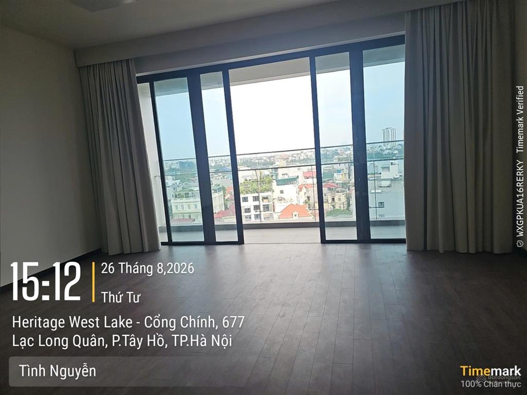 Chính chủ gửi bán căn 3pn 1 đa năng 145m2 heritage west lake 677 lạc long quân view mép hồ tây