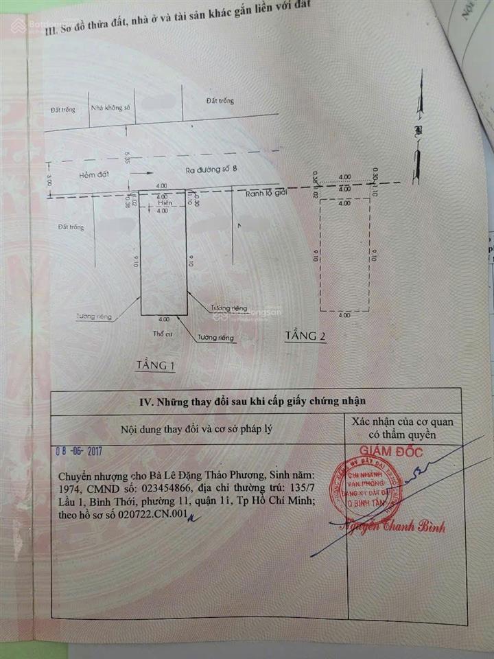 Nhà đẹp sổ chất 42m2(4m x 10.5m) 2tầng chỉ 4,2tỷ đường số 8 bhh hẻm ôtô 6m thông