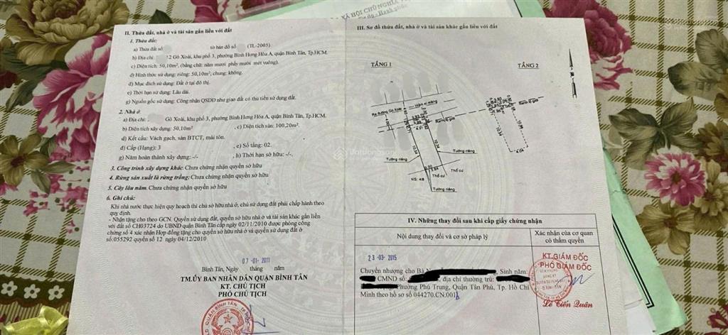 Gấp bán nhà đẹp 3 tầng 51m2 btct, hẻm 6m gần mặt tiền ngay chợ chỉ 5,474 tỷ sát tân phú aeon mall