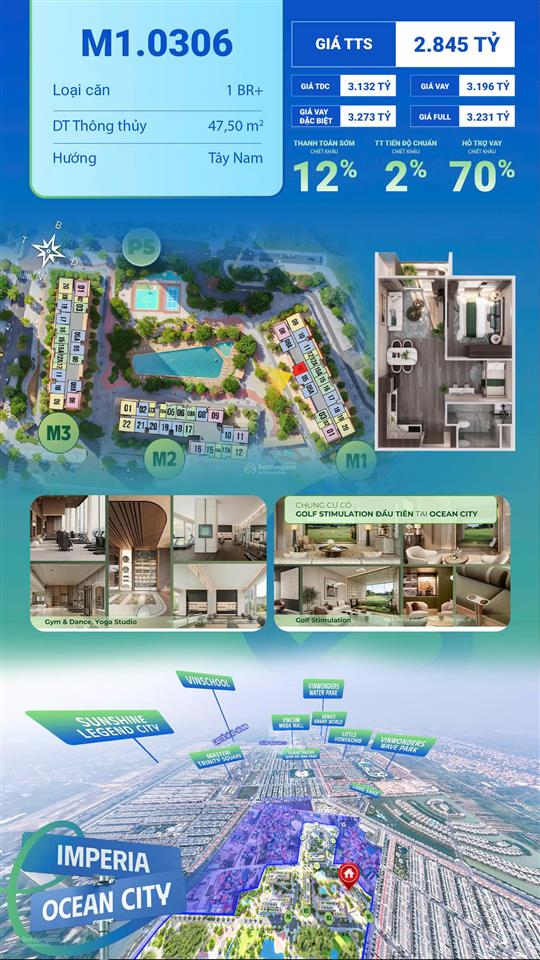 Tốt nhất thị trường m1.0306 tts chỉ 2.8 tỷ  mik imperia,  pkd cđt 0866 698 ***