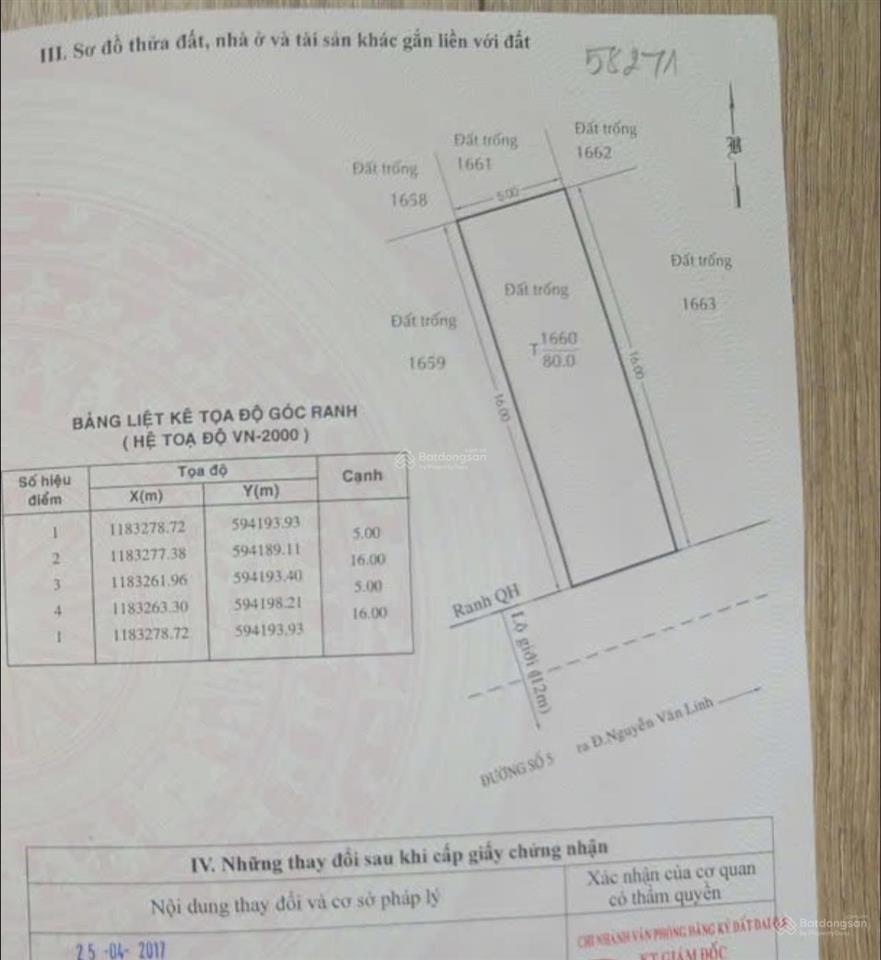 80m2 4tỷ350 bán nền đs5 kdc bình điền quận 8, tp. hcm