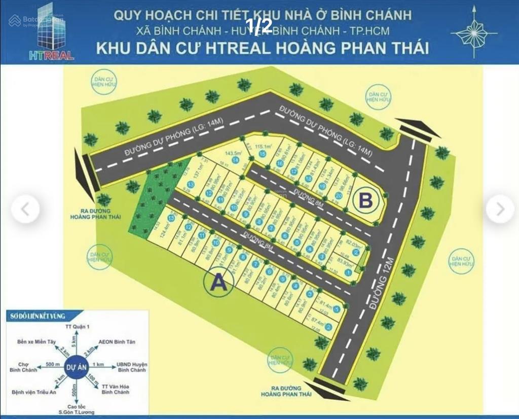 2tỷ850 bán nền hoàng phan thái, bình chánh tphcm
