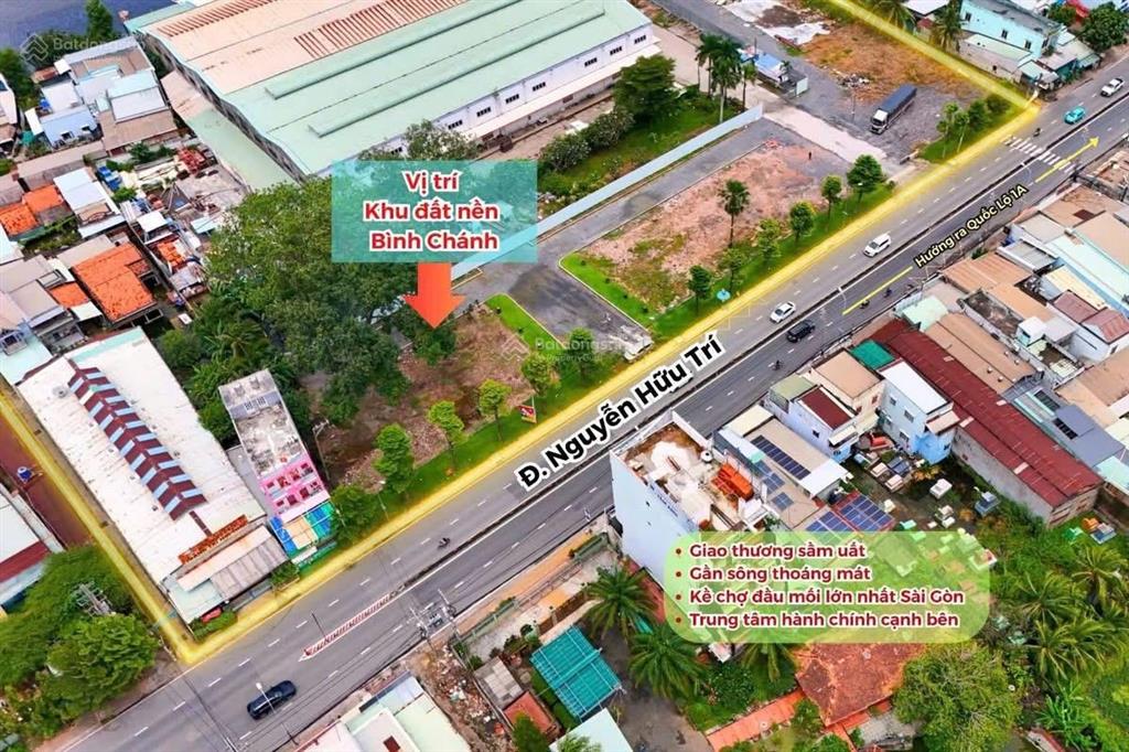 108m2 9tỷ bán đất mặt tiền kinh doanh nguyễn hữu trí tân túc, bình chánh tphcm
