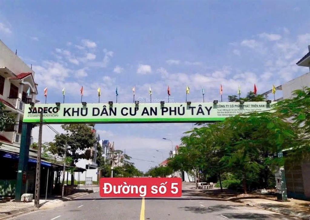 5 tỷ 750 100m2 bán đất mặt tiền đường số 5 kdc an phú tây, bình chánh, tp. hcm