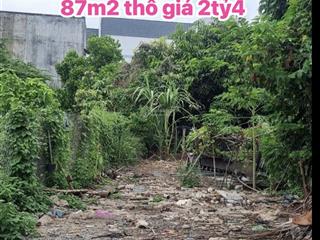 2tỷ4 87m full thổ cư bán nền kdc hiện hữu t6 hưng long, bình chánh, tp. hcm