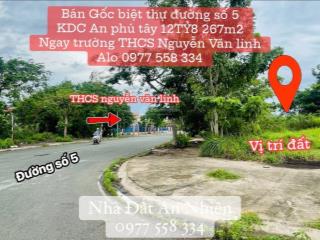 Nền gốc biệt thự 267m2 mặt tiền kdc an phú tây 47ha bình chánh tphcm