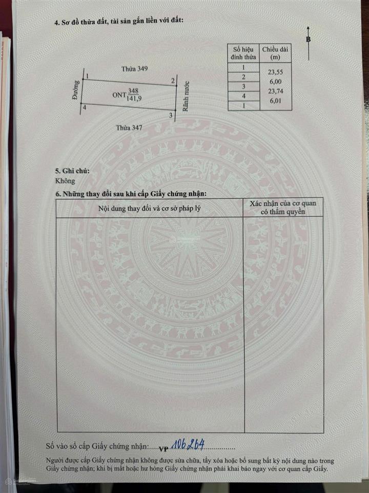 Siêu phẩm  bán đất an cư, xã định hoá, ninh bình, diện tích 141.9m2, giá đầu tư
