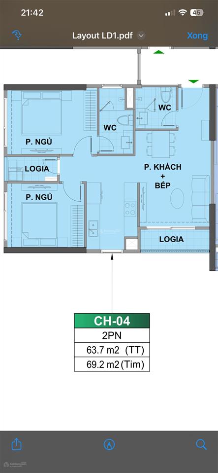 Bán gấp căn hộ chung cư 2pn, 2wc tại the london  vinhomes ocean park, 3,9 tỷ, 64m2, 0966 831 ***