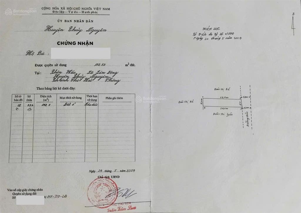 Bán nhanh lô đất đẹp thôn hầu xã lâm động cũ p thiên hương