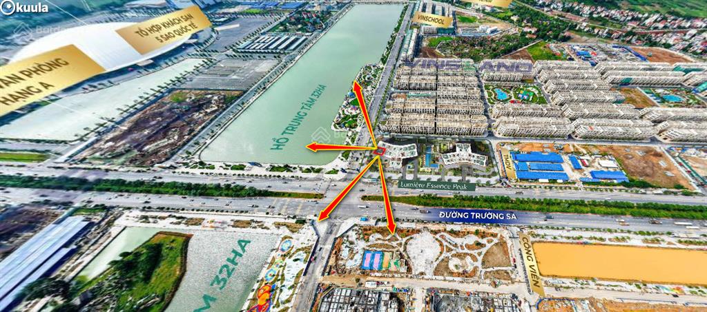 Chỉ từ 18.52 tỉ có ngay căn hộ 3pn, 3wc, 114.3m2 tại lumière essence peak view hồ và pháo hoa