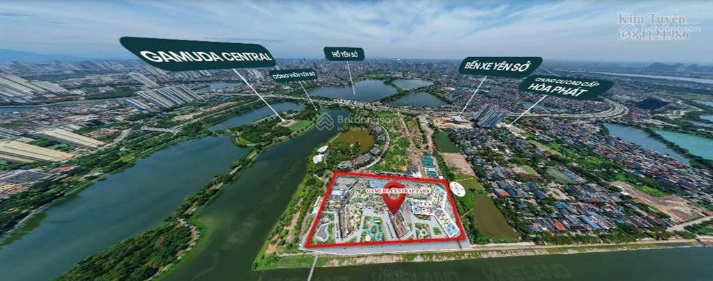 Căn hộ tại gamuda central park, vị trí trung tâm hồ điều hòa yên sở, 0384 121 ***