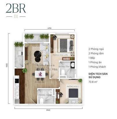 Căn hộ 2pn giá tốt tại gamuda view thoáng mát hồ yên sở 0384 121 ***