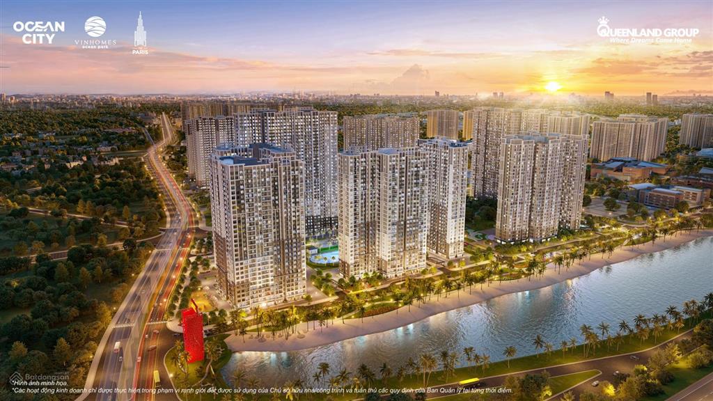 Căn 4 phòng ngủ khu paris, tầng trung, view sông, sở hữu lâu dài