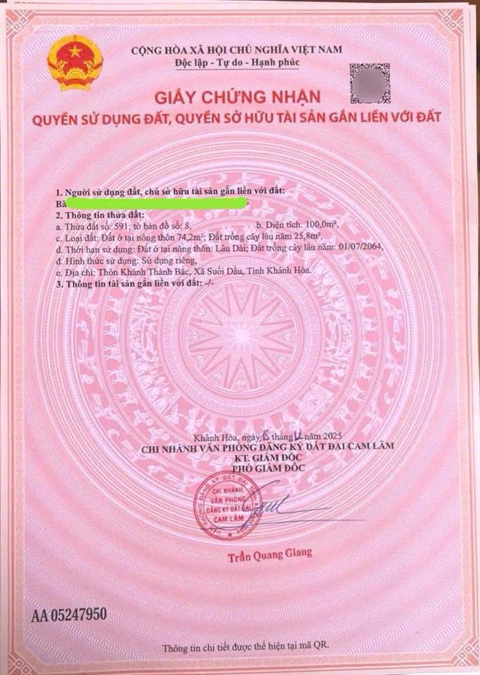 Đất đẹp suối cát mặt tiền rộng 10m, nằm trong khu dân cư giá tốt đầu tư chỉ 580 triệu