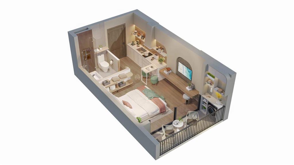 Bán căn cara365 hướng công viên nước, 1pn, 1wc, 1,3 tỷ, 29m2 tại cam nghĩa, cam ranh