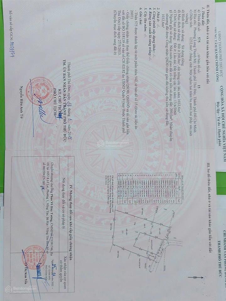Bán đất tại hẻm 31, nguyễn xiển, 1232.6m2, giá cực chất 39 tỷ vnd