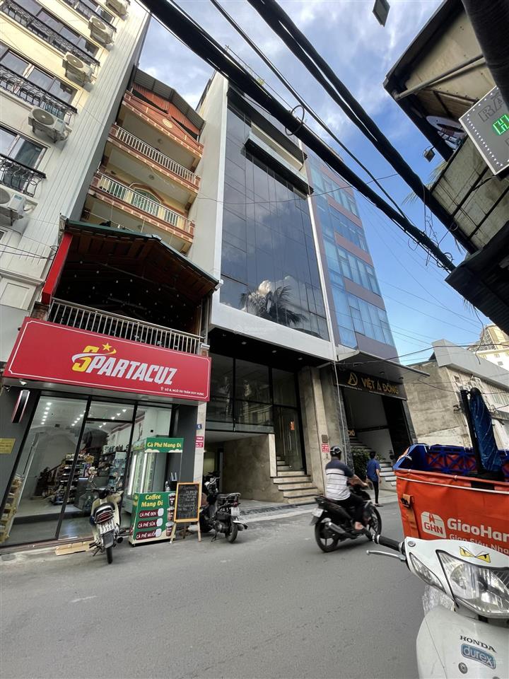 Hót! building trung kính, dt 65m2 x9t mt 5,5m, thông sàn. thang máy, pccc, dt cho thuê 70tr/th