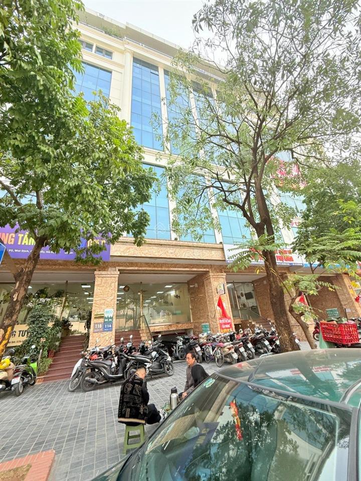 Nhanh! bán toà building trung kính , dt 125m x9t 1 hầm , mt 7,5m . thang máy, pccc, doanh thu 129tr