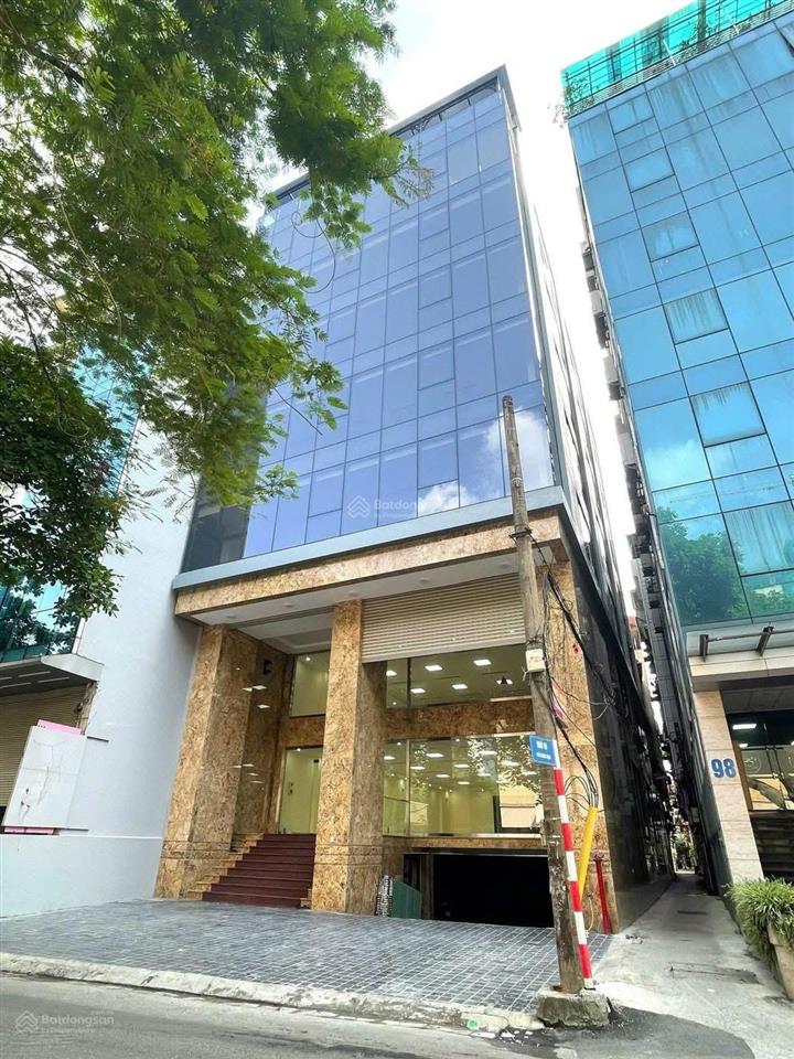 Building n7b trung hòa, dt 165m², 8t, 1 hầm, mt 12m, thang máy, pccc, vỉa hè 3m, dt 200tr/th