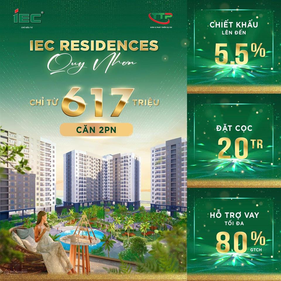 Chỉ 617 triệu sở hữu ngay căn hộ 2 phòng ngủ