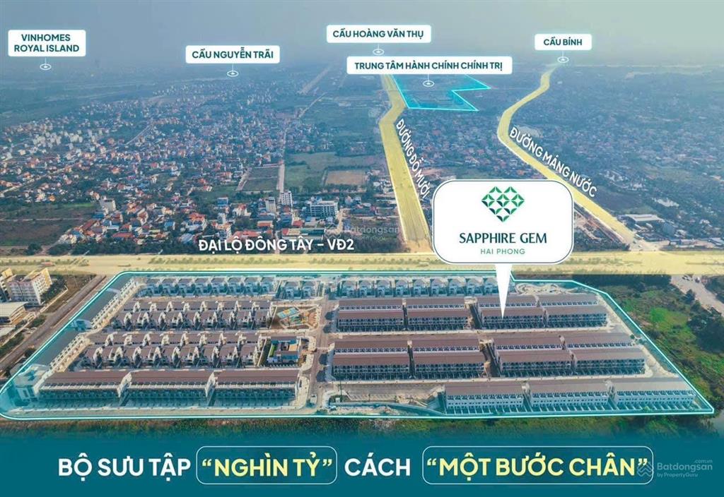 Liền kề đẹp giá rẻ tại kđt sapphire gem  vsip thủy nguyên  hải phòng