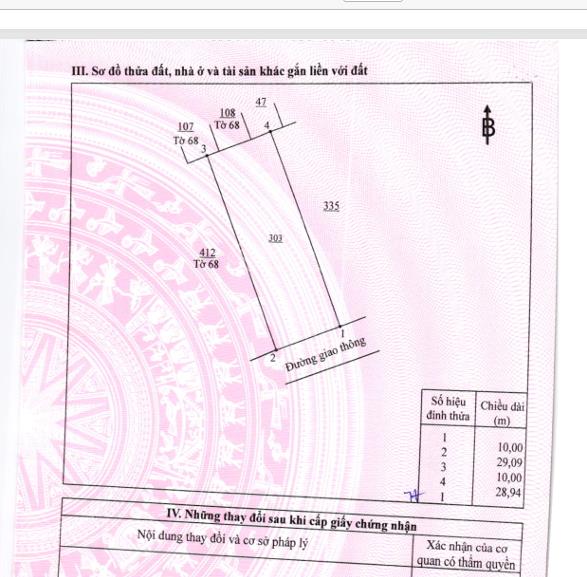 Gần hồ bơi thùy mi, đất đẹp dt 290m, có full thổ cư, giá 6 tỉ 5  an phướclong thành
