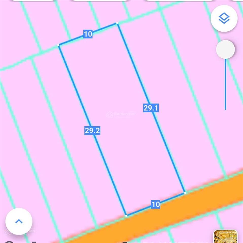 Gần hồ bơi thùy mi, đất đẹp dt 290m, có full thổ cư, giá 6 tỉ 5  an phướclong thành