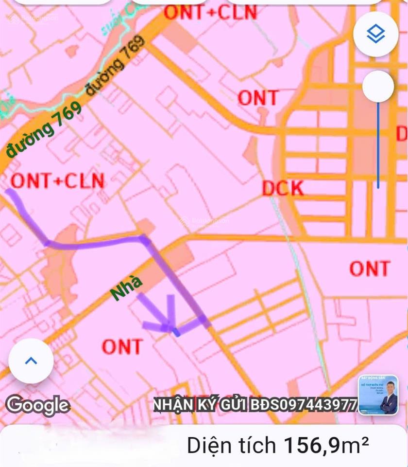 Nhà mới đường đt 769dt 156,8m có 137m thổgiá 3,5 tỷ  dòng tiền 8tr/tháng  lộc an, long thành