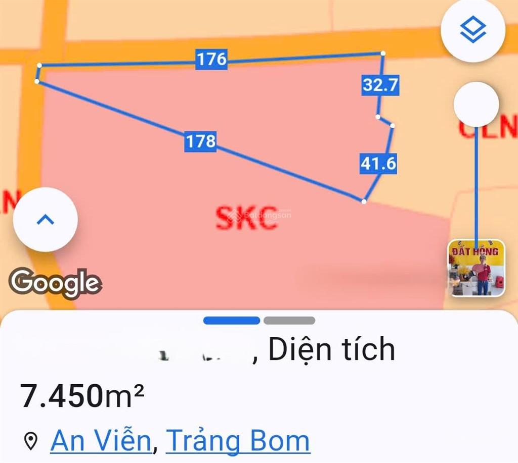 Đất kho xưởng 1 xẹt phùng hưng sẵn skcgần 2ha  giá 67,5 tỷ  an viễn, trảng bom, đồng nai