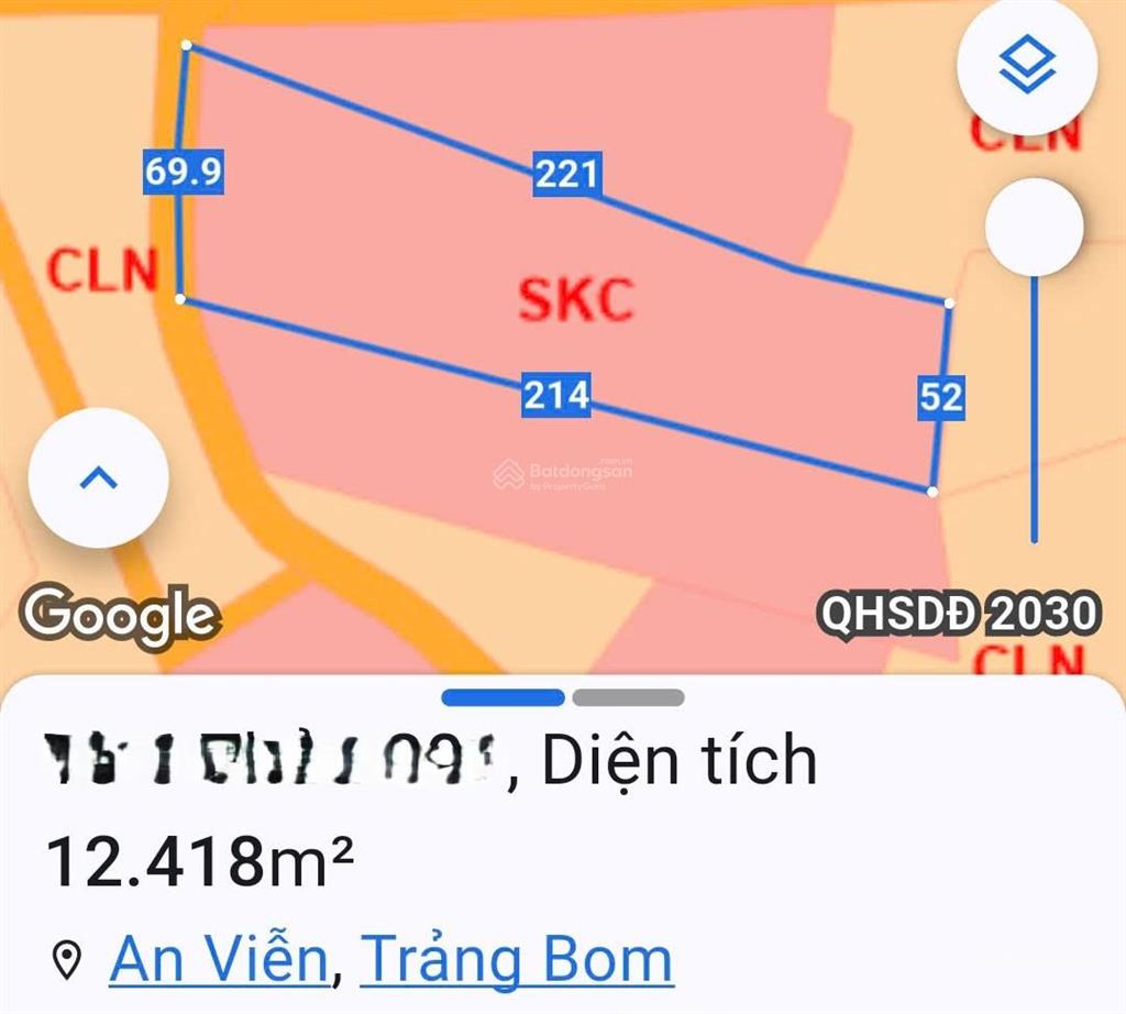 Đất kho xưởng 1 xẹt phùng hưng sẵn skcgần 2ha  giá 67,5 tỷ  an viễn, trảng bom, đồng nai