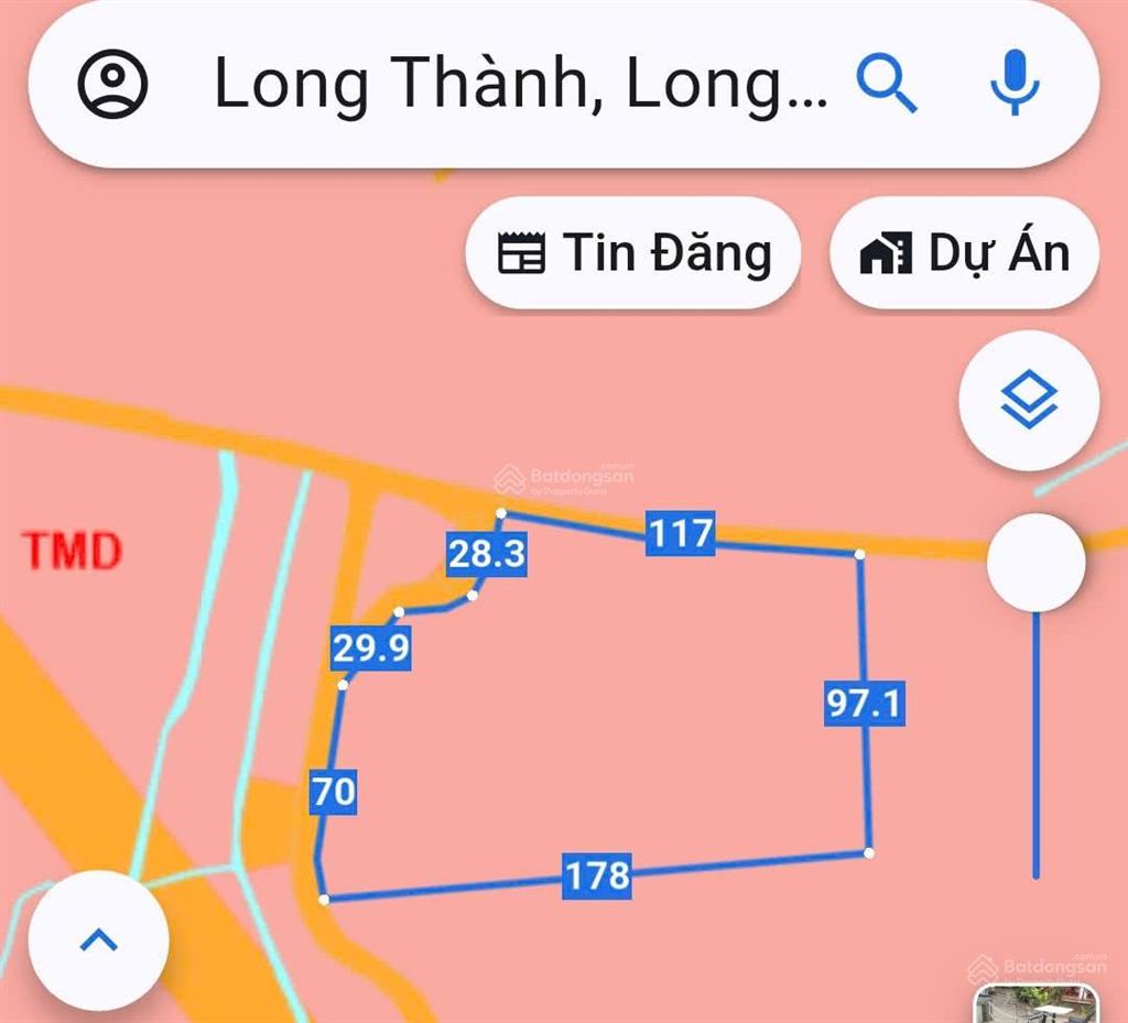 Đất thương mại dịch vụ sân bay long thành dt 55.238m2  giá 3,5tr/m2  long an  long thành