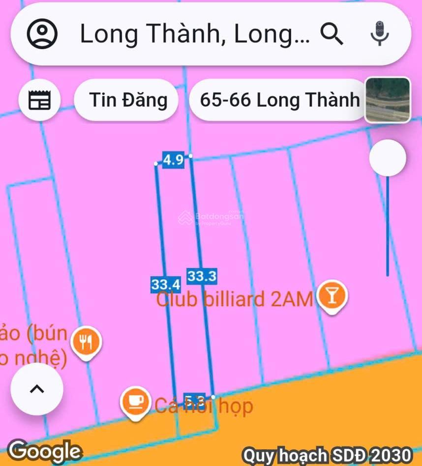 Nguyễn văn cừ  đất mặt tiền kinh doanh  trung tâm long thành 167,5m, có 70m odt giá 6,8 tỷ