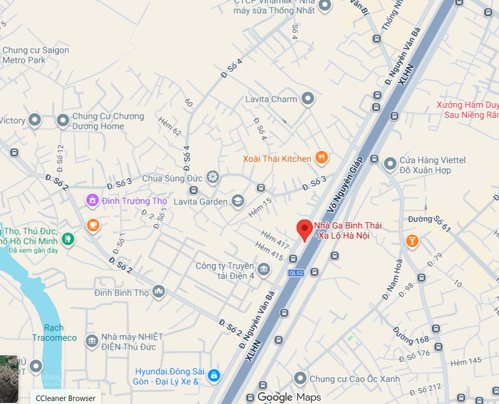 Lô đất 69.4m2, ngang 6m, trường thọ, chỉ 700m tới ga metro