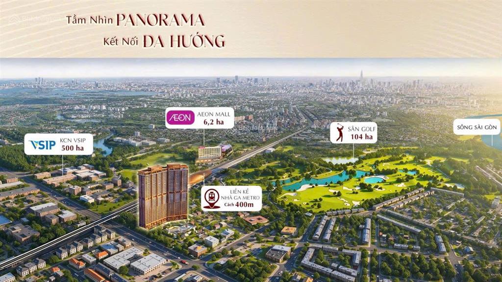 Đừng bỏ lỡ căn hộ 3 phòng ngủ mặt tiền ql13, metro.