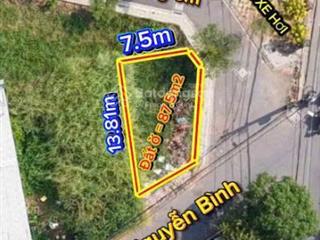 Cần bán gấp dt 87,5m2 góc 3 mặt tiền đường 6m khu 855 nguyễn bình  giá 4,3 tỷ