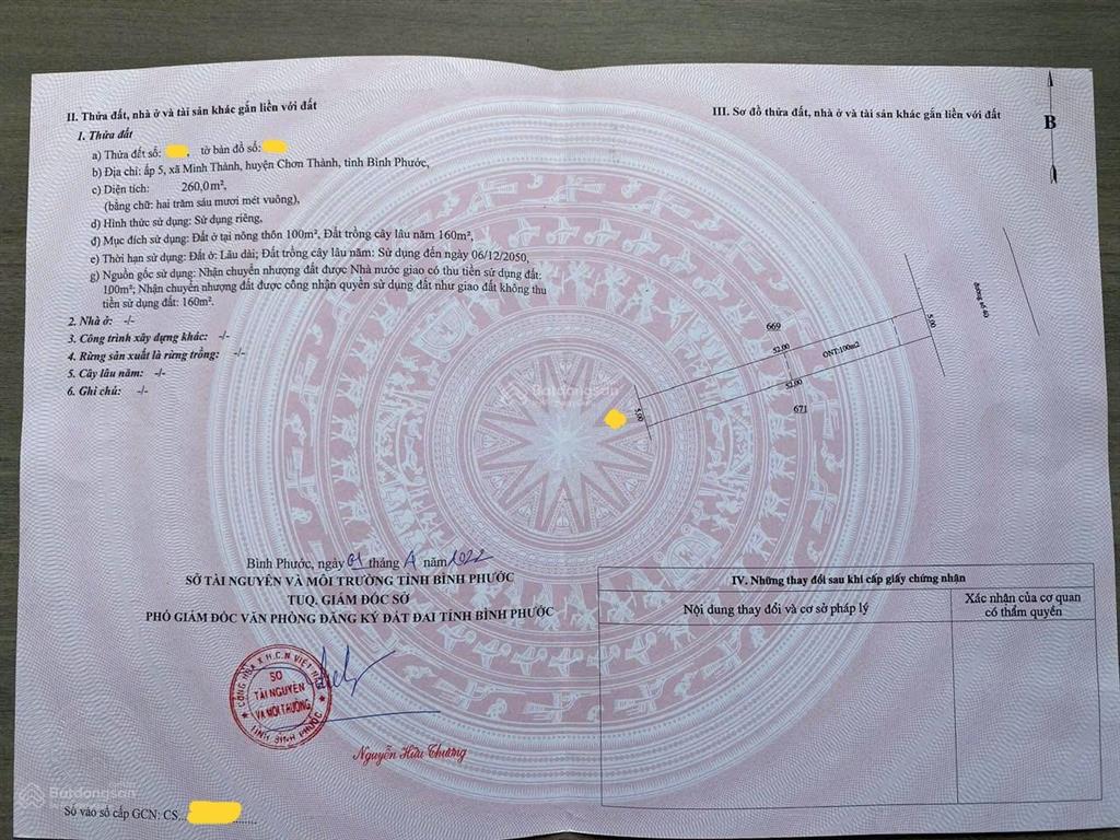 Bán lô đất 260m2 ngay bên hông khu công nghiệp becamex